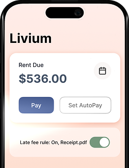 Smart Rent Flow mobile app interface